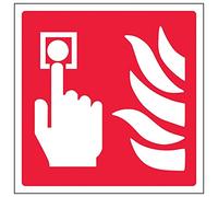 Fire Equipment - Señal de seguridad con logotipo de Call Point, 150 x 150 mm, restickable