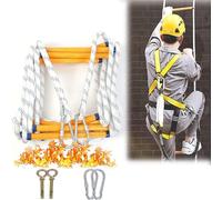 Fire Escape Ladder - Heavy-Duty Emergency Rope Ladder, 420KG Capacity with Durable Hooks, Tear-Resistant Design for Safe Quick Evacuations (One Color 8m/26.2ft)