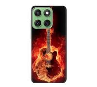Fire Guitar Burn Funda Carcasa Case para Motorola Edge 60