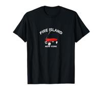 Fire Island Red Wagon Nueva York Long Island Beach Verano Camiseta