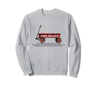 Fire Island retro rojo vagón playa verano vacaciones amigo Sudadera
