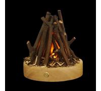 Fire Lamp - USB Rechargeable ABS 15x15x20cm | 3 Modes Adjustable Bonfire Light and 3D LED Fake Fire Pit Firewood | Realistic Mood Decoration For Halloween Christmas Festival Bar Home and Party