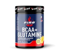 Fire Nutrition - Bcaa + Glutamine 400 g (0,88 LB) - Limon - Recuperacion Muscular - Con Vitamina B2 - Sin Azucar