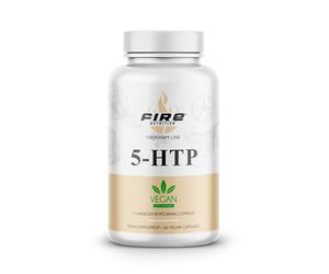 Fire Pharm - 5-HTP 60 Cápsulas Veganas - Extracto Seco de Griffonia - 100 mg por Cápsula - Mayor Relajación, Combate la Ansiedad y Mejora el Estado de Ánimo - con Magnesio y Vitamina B6