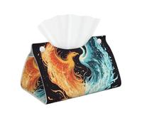 Fire Phoenix - Funda larga para caja de pañuelos de piel sintética, elegante dispensador de pañuelos para baño, sala de estar, oficina, dormitorio, uso en coche