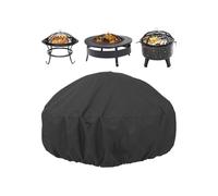 Fire Pit Cover, Windproof Weatherproof Shield with Secure Straps, Round Protector for Outdoor Use, Sturdy Oxford Fabric, Uv Resistant Feature, Patio Tool, Garden Accessory for Bonfire