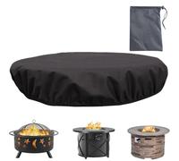 Fire Pit Replacement Cover - Protective Fire Pit Cover | Patio Fire Pit Protector | Impermeable Fire Pit Cover Outdoor Fireplace Cover impermeable Fire Pit Cover 600D Oxford Protective Fire Pit Cover