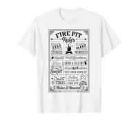 Fire Pit Rules es un Entusiasta del Camping es una Aventura Camiseta