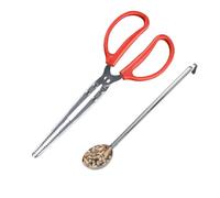 Fire Pit Tongs| Heavy Duty Iron Fireplace Tong for Outdoor Bonfire Lengthened Charcoal Granular Claw Log Grabber Tool Grill Stove Kitchen Camping Bbq Pizza Beach