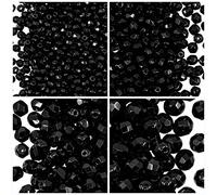 fire-polished Checa cuentas de cristal facetado cuentas redondo 3 mm, 4 mm, 6 mm, 8 mm, uno color-jet negro. Set 1 PPC 002-total 275 pcs. 3 FP001 4 FP001 6 FP001 8 FP001