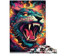 Fire Predator - Puzzle de 1000 piezas para adultos, divertidos, juego familiar, alivio del estrés, desafío difícil para adolescentes a partir de 14 años, 26 x 38 cm