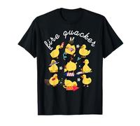 Fire Quacker Cuatro de Julio Patriótico USA Mujeres Patos Divertidos Camiseta