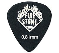 Fire Stone Púa Plectrum/Pick Classic Celuloide, 351 Forma, 0,81 mm, negro, 12 uds