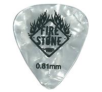 Fire Stone Púa Plectrum/Pick Mix Celuloide, 351 Forma, 0,81 mm, perlado-blanco, 12 uds
