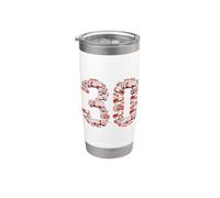 Fire Truck, 30th Birthday Kids, 30 Years Old Firefighter Vaso térmico de acero inoxidable de doble pared