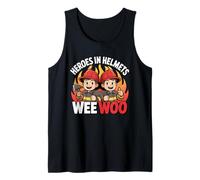 Fire Truck Rescue Enthusiast Firefighter Squad Wee Woo Camiseta sin Mangas
