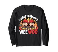 Fire Truck Rescue Enthusiast Firefighter Squad Wee Woo Manga Larga