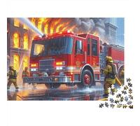 Fire Truck Rescue Scene Paquete Rompecabezas 1000 Piezas Ecológico para Ancianos, Entrenamiento Cerebral, Rompecabezas De Viaje, Opción Popular 38x26cm/1000pcs