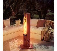 FIRE TUBE HEATER SLIM - Estufa Exterior 8.2kW De Pellets Sin Humo Terracota