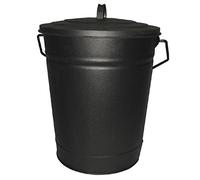 Fire Vida Ash Bucket - Soporte de Madera de carbón con Tapa, Color Negro