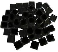 FireAngels Azulejo de mosaico de material artesanal, microvidrio, pequeño mosaico pequeño, bricolaje, pasatiempos, niños, hecho a mano, piedra sin cristal, creatividad, 300 g (negro)