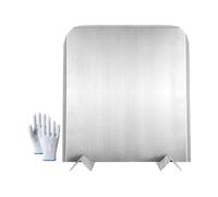 Fireback for Fireplace, Winter Warming Wall Protection & Stainless Steel Fireback, Fireplace Accessory for Cafe, Apartment, Living Room, Guest Room, Study, Vacation Home, Villa, Indoor Heating,