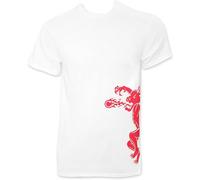 Fireball Men's Dragon Breath T Shirt 100% Cotton Casual Tops Tees White XL