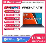 Firebat Laptop AT15 15,6 pulgadas Intel N150 DDR4 16GB RAM 512GB 1TB SSD 1920*1080 Windows 11 Notebook retroiluminado teclado numérico integrado INTEL N150 16GB+1TB