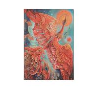 Paperblanks Cuaderno midi Firebird (Birds of Happiness) — tapa flexible, 100 g/m², sin cierre