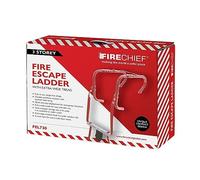 Firechief FEL730 Escalera plegable de 3 pisos con peldaños extra anchos