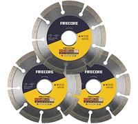 Firecore Disco Diamante 115 mm,3pcs Disco de corte de diamante, corte húmedo y seco,para cortar hormigón, piedra, ladrillo y otros materiales duros