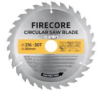 Firecore -Hoja de sierra circular de 216 mm x 30 dientes, disco de corte para madera, plástico y otros materiales, hojas de sierra circular compatibles con Bosch, Makita, etc., hoja de sierra de