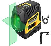 Firecore Nivel laser verde 20m,Línea Cruzado Vertical/Horizontal Autonivelante, distancia de trabajo de hasta 45 m con receptor en modo pulso,USB Carga, Soporte Magnético（F113-XG）