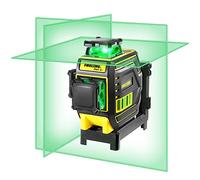 Firecore Nivel laser verde 3X360 °, 12 lineas nivel laser Autonivelante Anti-vibración,Hasta 50m en Modo de Pulso,IP65, Batería de Litio Recargable,Base Magnética fuerte,Bolsa Portátil (F94T-XG)