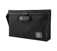 FIREDOG Bolsa de viaje a prueba de olores con cerradura de combinación con forro de carbono, color negro, 27,5 cm x 19 cm