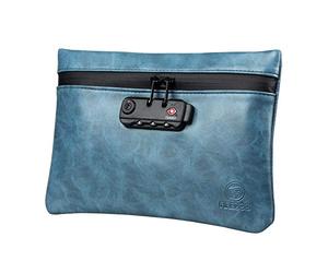 FIREDOG Bolsas a prueba de olores con cerradura de combinación, contenedor de 6 x 9 a prueba de olores para almacenamiento de alijos de viaje, Blue, Moderno