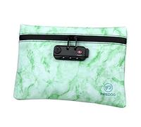 FIREDOG Geruchsdichte Beutel mit Zahlenschloss, 15,2 x 22,9 cm, geruchsdichte Tasche für Reiseaufbewahrung, Mármol Verde, 1 Count (Pack of 1), moderno