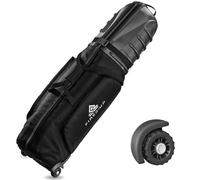 FiredUp - Bolsas de Viaje de Golf para aerolíneas, Resistente al Agua, Funda rígida 1680D, Bolsa de Viaje de Golf con Ruedas, Correa Interna, asa de Agarre y Cremallera Robusta, Funda de Viaje