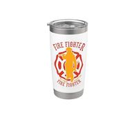 Firefighter All Equal Except The Firefighter Vaso térmico de acero inoxidable de doble pared