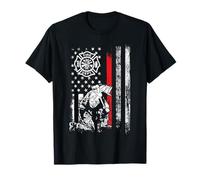 Firefighter American Flag Thin Red Line Cool Fireman Patriot Camiseta