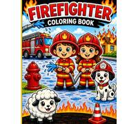 Firefighter Coloring Book for Kids ages 2+: Fun Fire Trucks, Rescue Animals & Easy Coloring Pages