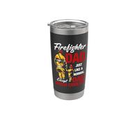 Firefighter Dad Just Like A Normal Except Dad Much Cooler Vaso térmico de acero inoxidable de doble pared