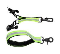 Firefighter Glove Safety Strap - 2-Pack Holder Belt With Reflective Trim And Swivel Hook; Ideal for Firefighters, Rescue Teams, Wildland Crews, Training, Heavy-Duty Work Environ