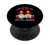 Firefighter GNOME For Fireman - Chillin with My Gnomies PopSockets PopGrip Adhesivo