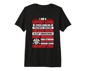 Firefighter Husband Loving Firefighter's Wife Firefighters Camiseta Premium
