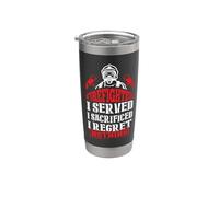 Firefighter I Served Funny Fireman Firefighters Lovers Vaso térmico de acero inoxidable de doble pared