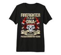 Firefighter It's In My DNA Fireman Proud Firefighters Lovers Camiseta Premium