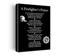 Firefighter Prayer Inspirational Poster, Canvas Wall Art for Home Office, Thoughtful Retirement Graduation Gift for Fireman Men Women(Unframed,08x12inch(20x30cm))