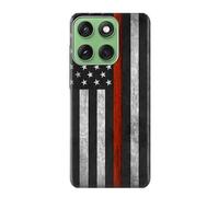 Firefighter Thin Red Line Flag Funda Carcasa Case para Motorola Edge 60