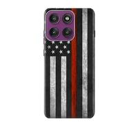 Firefighter Thin Red Line Flag Funda Carcasa Case para Motorola Edge 60 Pro